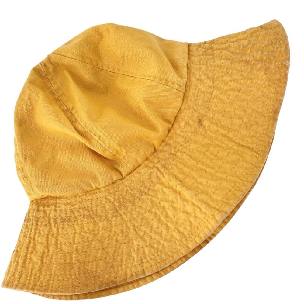 80s Banana Republic Bucket Hat Muted Yellow 1980s
